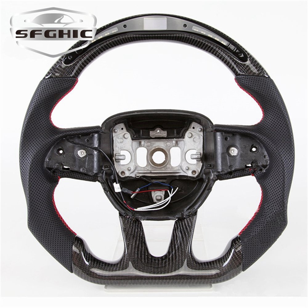 Customized LED Steering Wheel Car Accessories For Dodge Charger challenger SRT Hellcat Carbon Fiber Steering Wheel