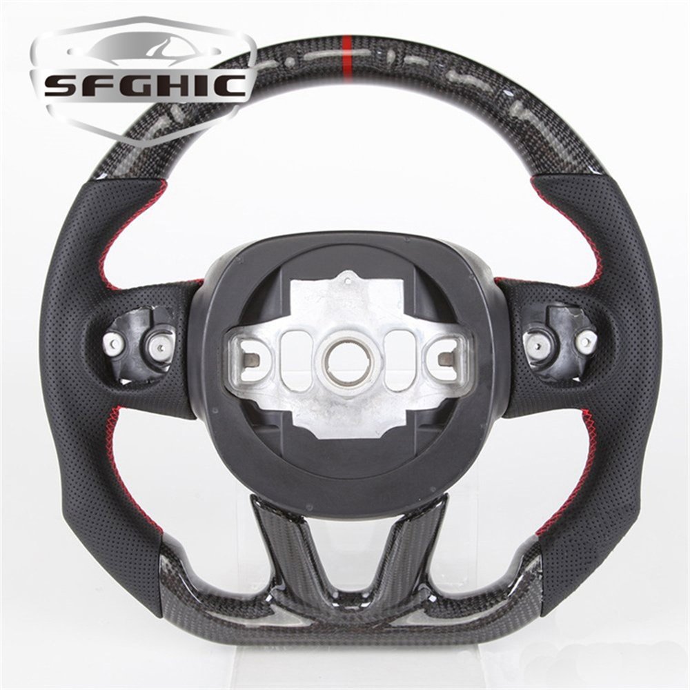 Customized LED Steering Wheel Car Accessories For Dodge Charger challenger SRT Hellcat Carbon Fiber Steering Wheel