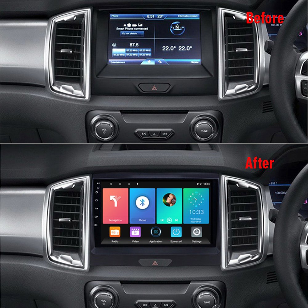 9" Android Car Stereo IPS Screen For Ford Ranger 2015 2016 2017 2018 2019 2020 GPS Multimedia Carplay Autoradio No 2Din DVD