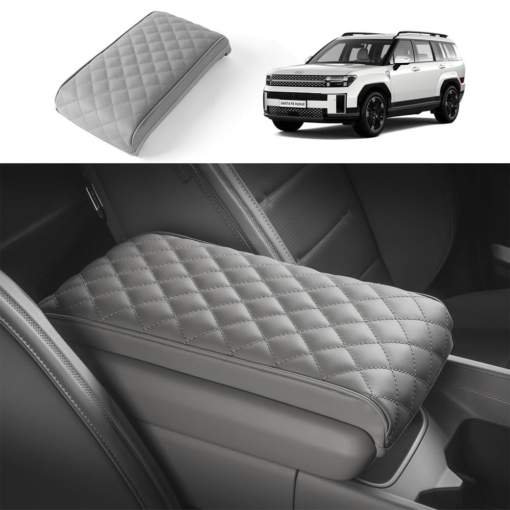 Universal PU Leather Memory Foam Auto Armrests Covers with Phone Pocket Car Armrest Pad Car Accessories