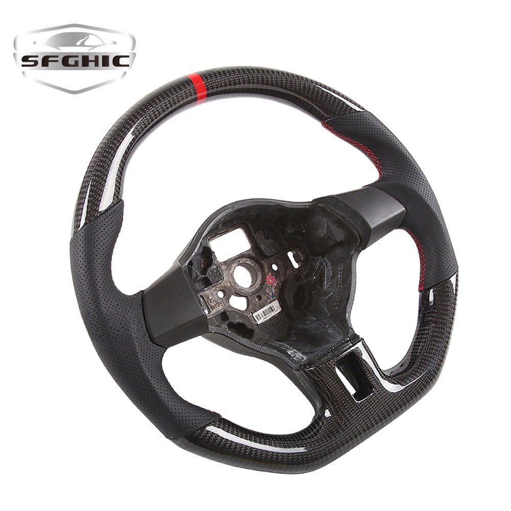 Customization Carbon Fiber leather Steering Wheel Car Accessories For Volkswagen Golf 6 GTI MK6 VW Polo GTI Scirocco R Passat CC