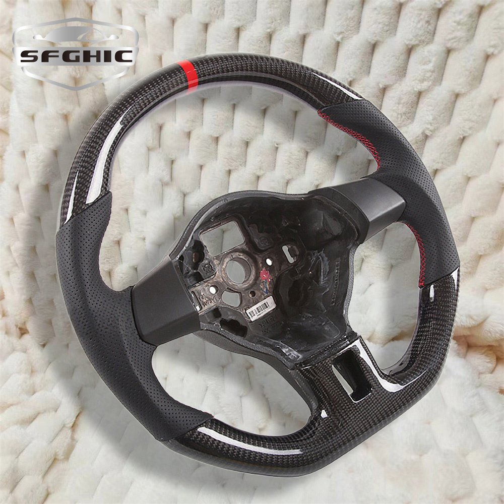 Customization Carbon Fiber leather Steering Wheel Car Accessories For Volkswagen Golf 6 GTI MK6 VW Polo GTI Scirocco R Passat CC
