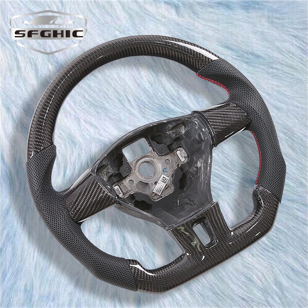 Customization Carbon Fiber leather Steering Wheel Car Accessories For Volkswagen Golf 6 GTI MK6 VW Polo GTI Scirocco R Passat CC