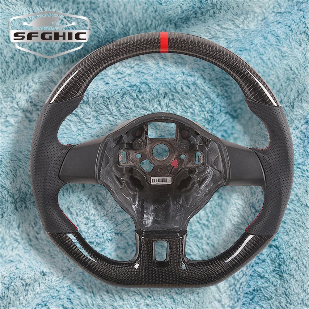 Customization Carbon Fiber leather Steering Wheel Car Accessories For Volkswagen Golf 6 GTI MK6 VW Polo GTI Scirocco R Passat CC