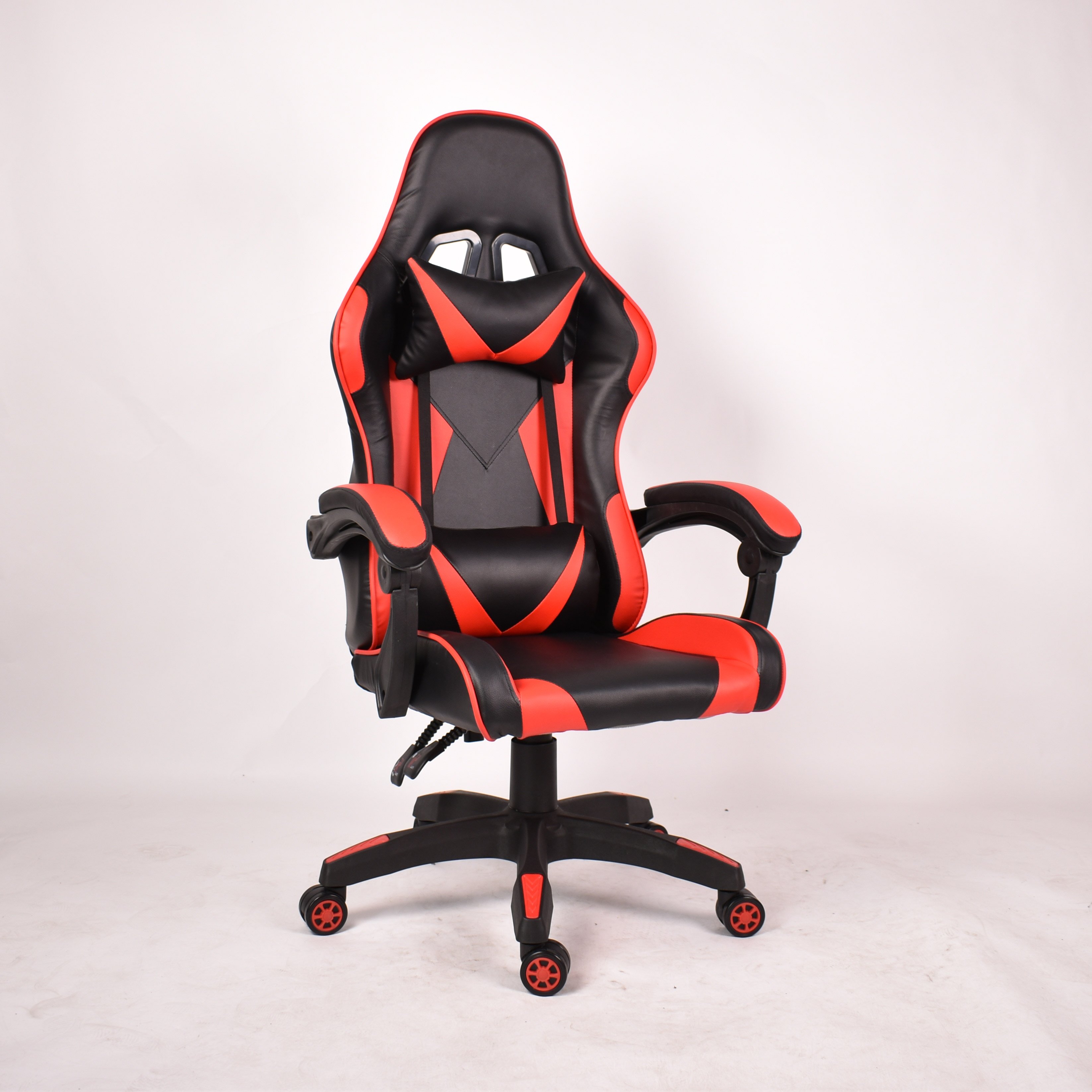 Custom Logo Ergonomics PC Computer Chair Heavy Duty Black and Red PU Leather Gaming Chair