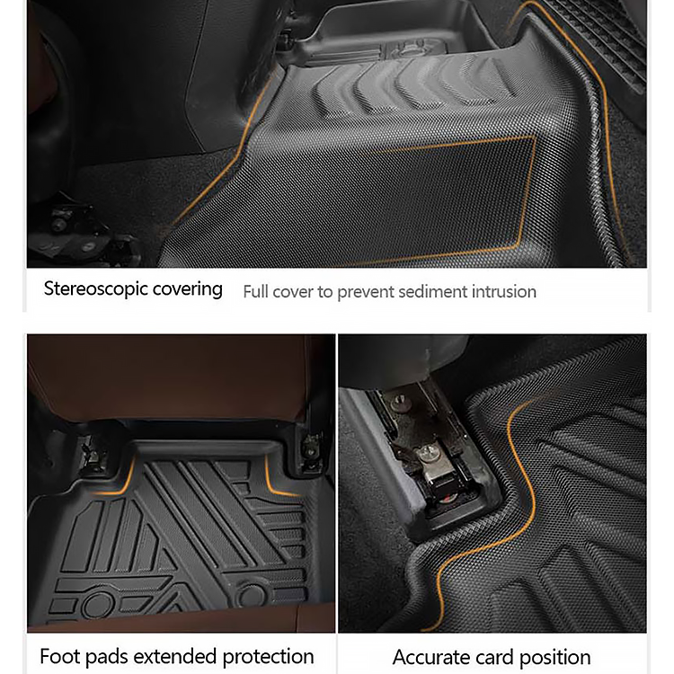 Xiangta 1Pc Tpe Car Rear TPE Car Trunk Mat Non-Slip Dirt-Resistant and Com for Honda Crv Tpe Car Floor Mat