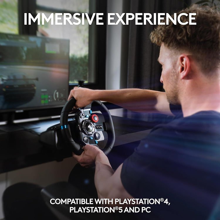 Logitech g29 Completo Play Station Volante Customizable Pedals Logitech G29 Racing Steering Wheel Set Cover for PS5, PS4, PC