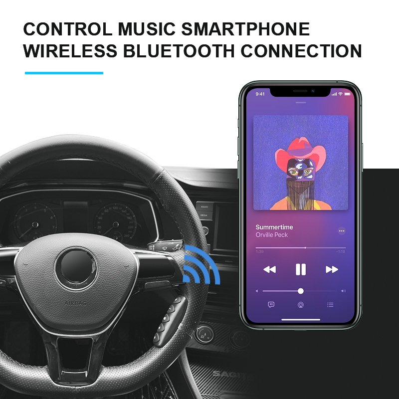 Factory price Wireless Bluetooth Remote Control Remote Control mobile phone for car Steering Wheel