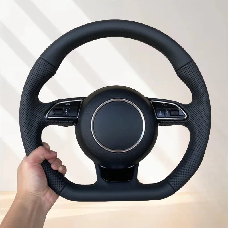 For Audi A3 A4 A5 A6 A7 Q3 Q5 Q7 Car Accessories Steering Wheel Perforated Steering Wheel Flat Bottom Steering Wheel