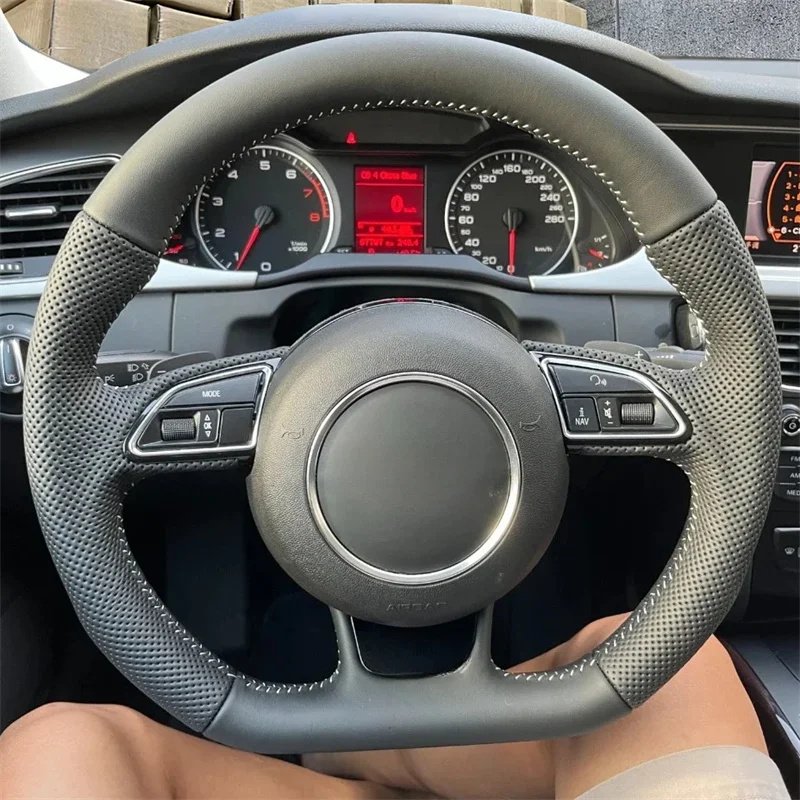 For Audi A3 A4 A5 A6 A7 Q3 Q5 Q7 Car Accessories Steering Wheel Perforated Steering Wheel Flat Bottom Steering Wheel