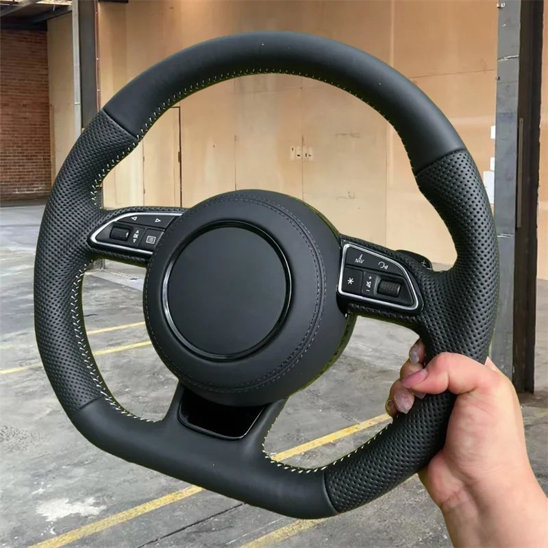 For Audi A3 A4 A5 A6 A7 Q3 Q5 Q7 Car Accessories Steering Wheel Perforated Steering Wheel Flat Bottom Steering Wheel
