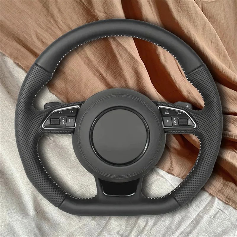 For Audi A3 A4 A5 A6 A7 Q3 Q5 Q7 Car Accessories Steering Wheel Perforated Steering Wheel Flat Bottom Steering Wheel