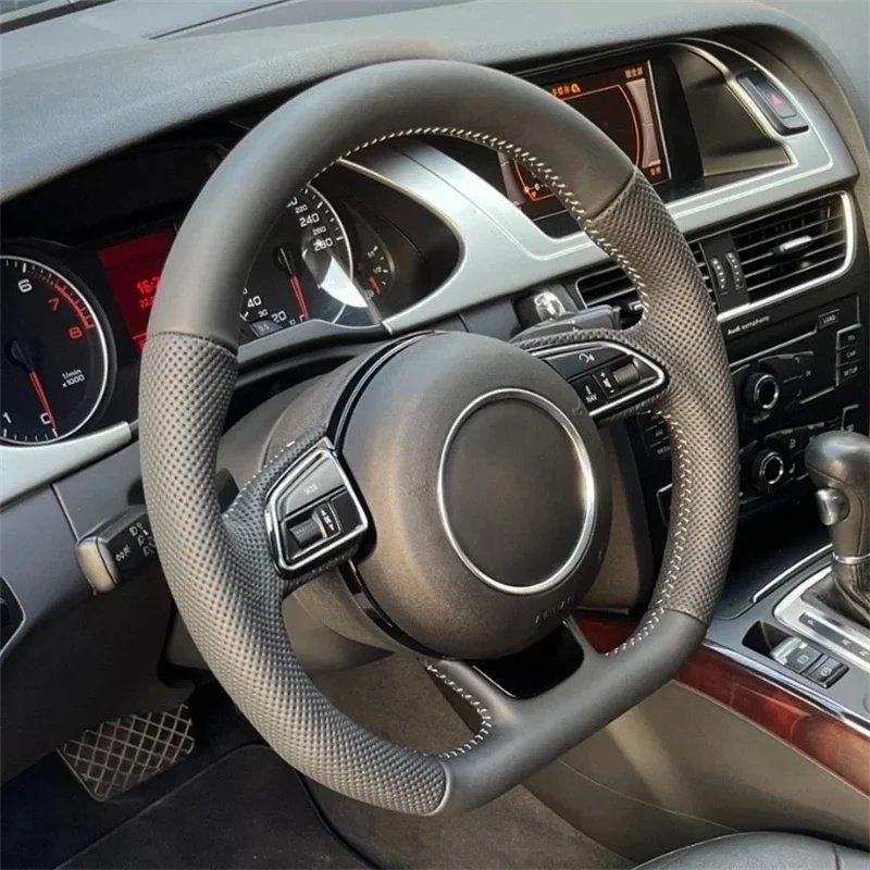 For Audi A3 A4 A5 A6 A7 Q3 Q5 Q7 Car Accessories Steering Wheel Perforated Steering Wheel Flat Bottom Steering Wheel