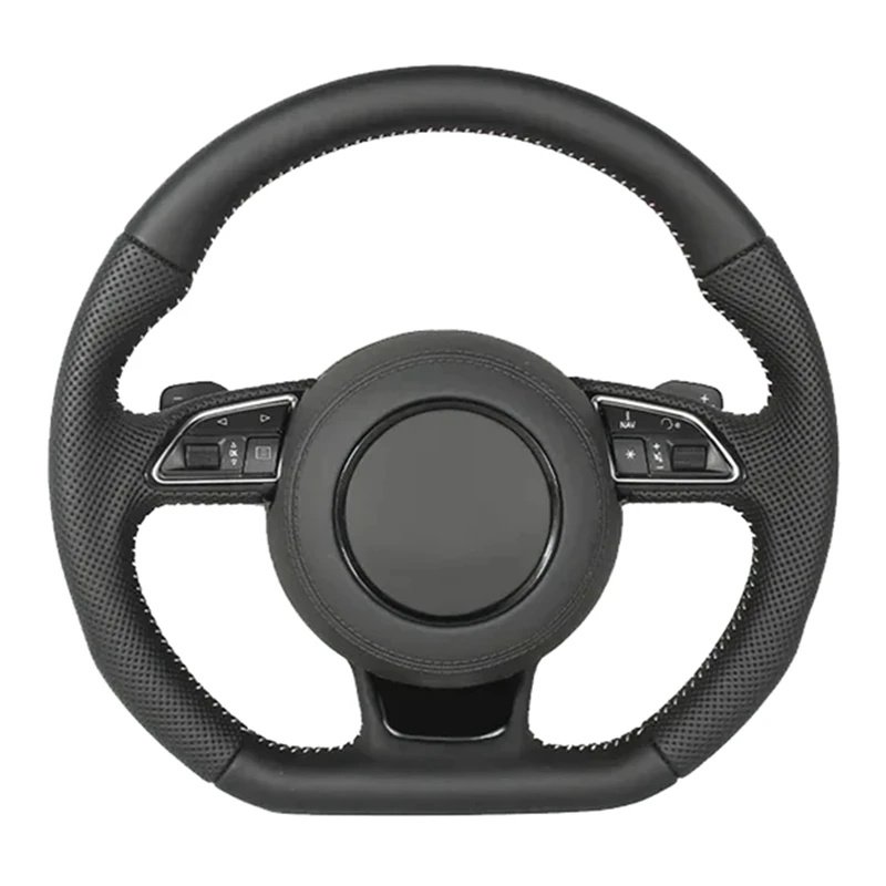 For Audi A3 A4 A5 A6 A7 Q3 Q5 Q7 Car Accessories Steering Wheel Perforated Steering Wheel Flat Bottom Steering Wheel