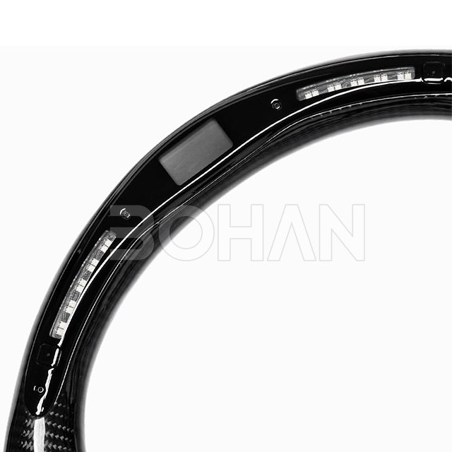Carbon Wheel Fiber LED D-Type Racing Design Flat Bottom Nappa Leather Steering Wheel for BMW 3 Series E90 1 Series E82 2007-2012