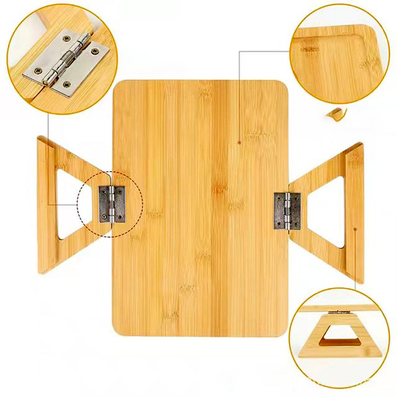 High Quality Small Space Simply Anti-Slip Bamboo Sofa Couch Armrest Cheap Arm Clip Rest Tray Side Table for Coffee