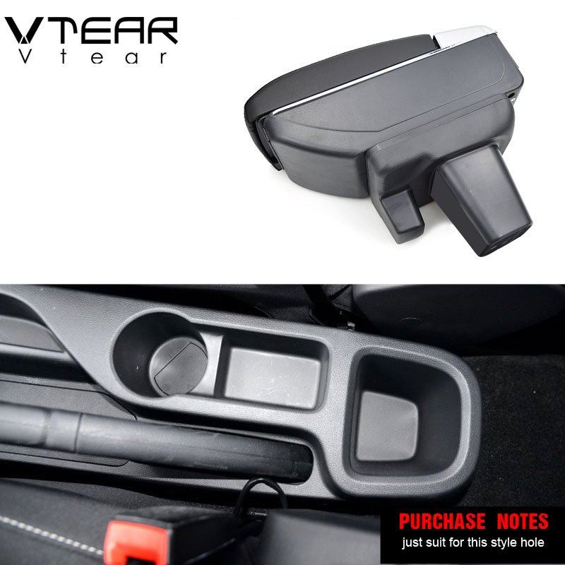 Vtear for MorrisGarages MG3 Armrest USB Charging Interface Heighten Storage Box Central Store Content Arm Rest Car Accessories