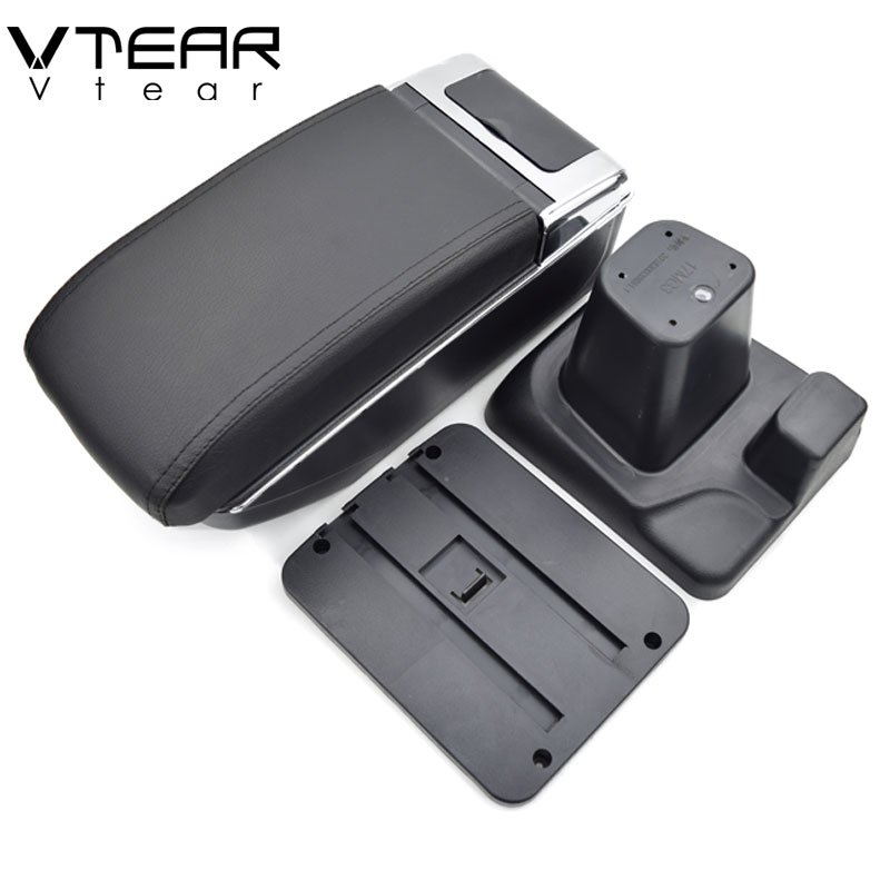 Vtear for MorrisGarages MG3 Armrest USB Charging Interface Heighten Storage Box Central Store Content Arm Rest Car Accessories