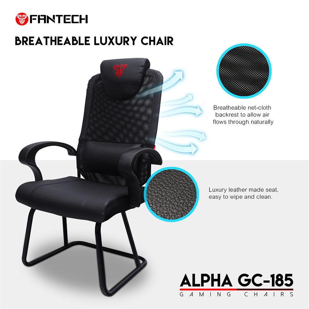 Comfortable Gaming Fantech GC185 Modern Gaming Chair Ergonomic High Backseat Design With Adjustable Armrest for Gamer