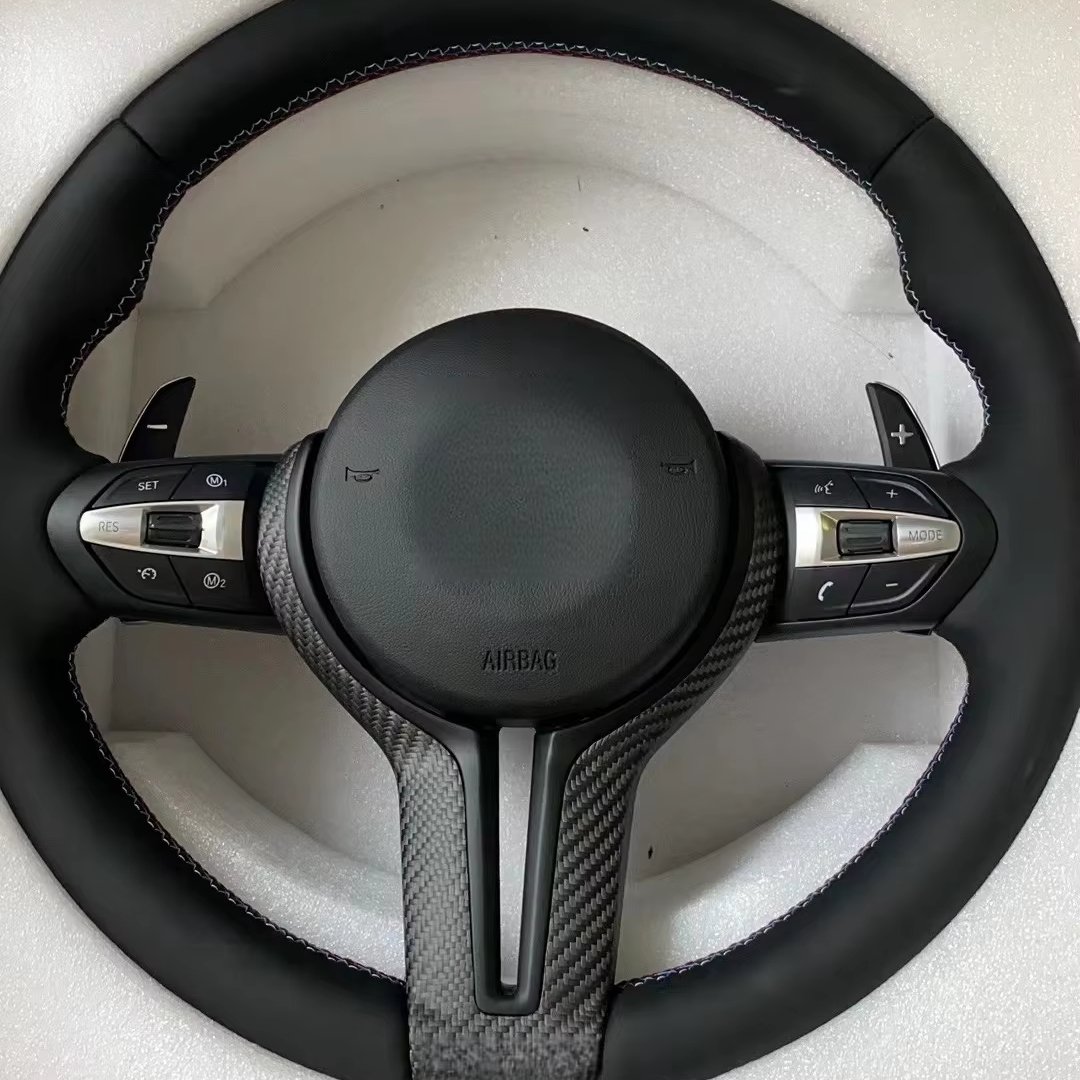 High Quality Car Accessories Real Carbon Fiber Leather Steering Wheel Fit For BMW F01 F02 car Steering Wheel