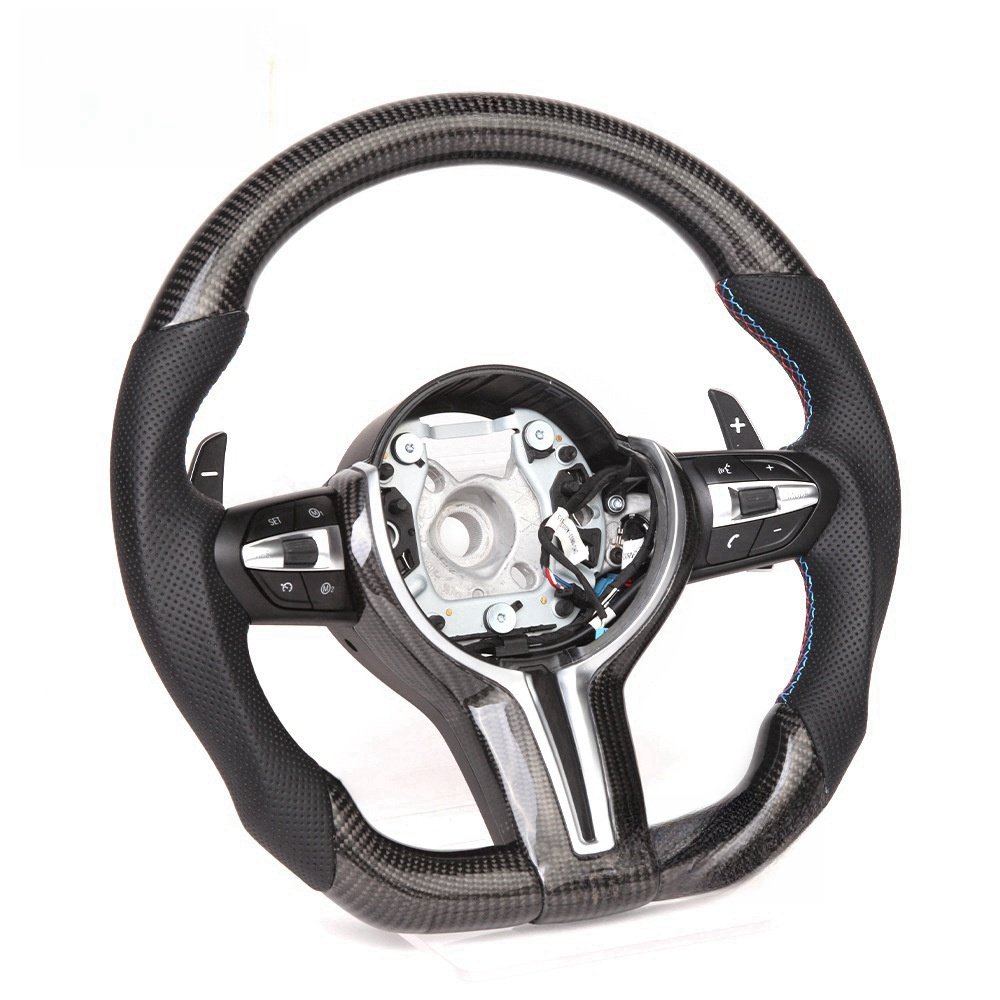 High Quality Car Accessories Real Carbon Fiber Leather Steering Wheel Fit For BMW F01 F02 car Steering Wheel