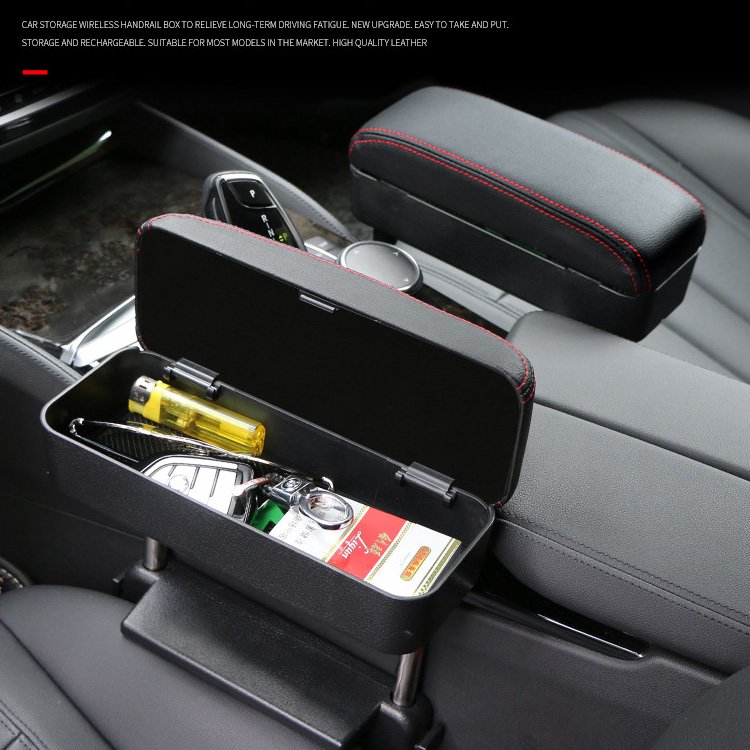 Universal Car Center Armrest Storage Box Adjustable Increase Lift Elbow Support Arm Rest Cover
