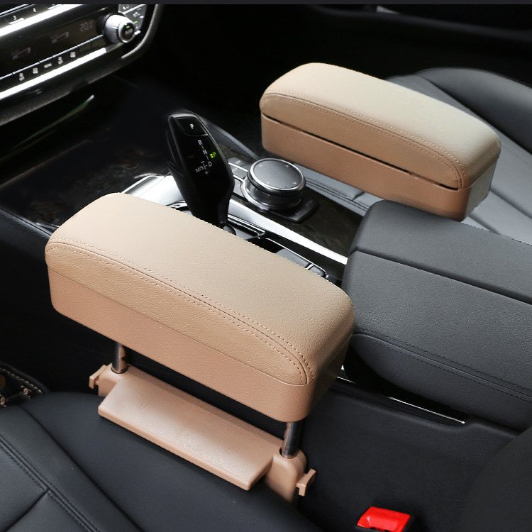 Universal Car Center Armrest Storage Box Adjustable Increase Lift Elbow Support Arm Rest Cover