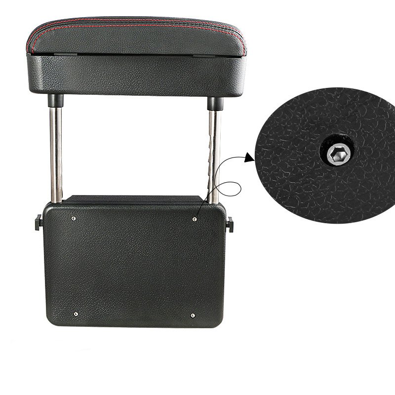 Universal Car Center Armrest Storage Box Adjustable Increase Lift Elbow Support Arm Rest Cover