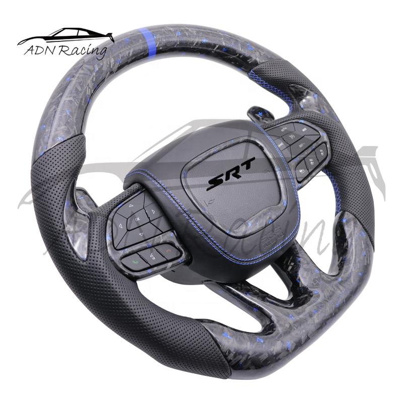 For DODGE Hellcat SRT Custom Carbon Fiber Steering Wheel 2014+