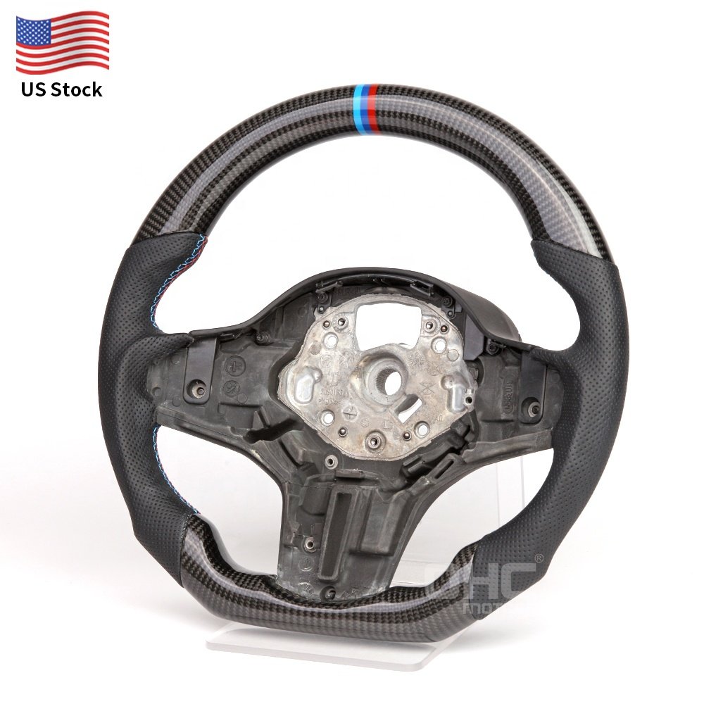 US Warehouse Carbon Fiber M5 G Chassis Steering Wheel For Bmw 5 Series G31 G30 G38 Carbon Steering Wheel 2020 With Paddle Holes