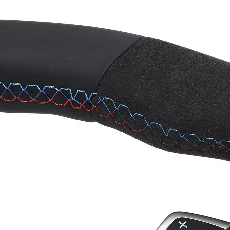 Alcantara Leather Red Top Strip M Sport Lenkrad Volante Steering Wheel for BMW 5 Series F10 F30 X5 E70 F15 F80 E90 E92 F20 F31