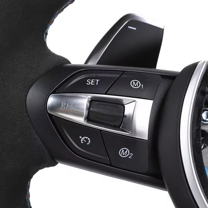 Alcantara Leather Red Top Strip M Sport Lenkrad Volante Steering Wheel for BMW 5 Series F10 F30 X5 E70 F15 F80 E90 E92 F20 F31