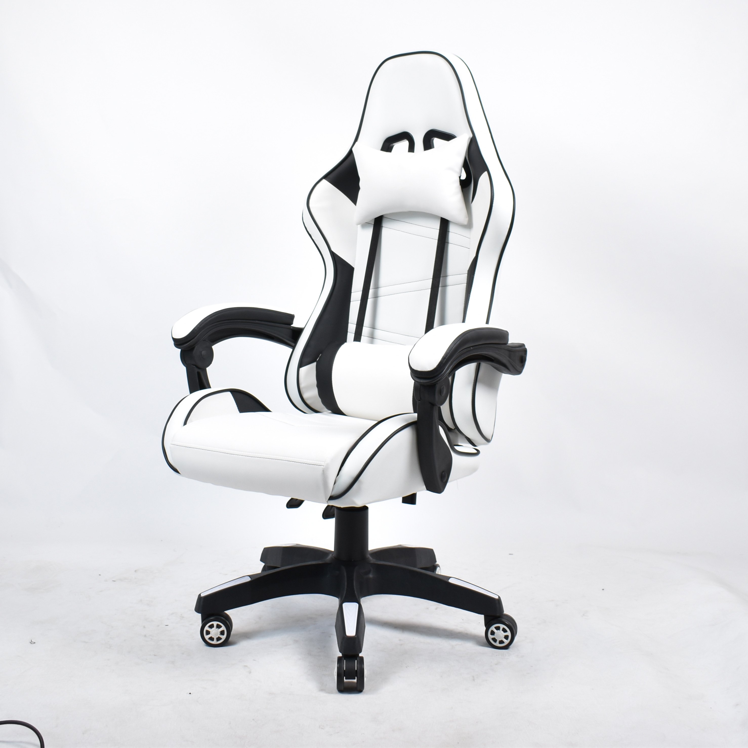 High Back PC Computer Chairs Heavy Duty Soft Height Adjustable Reclining White Gaming Swivel Chair