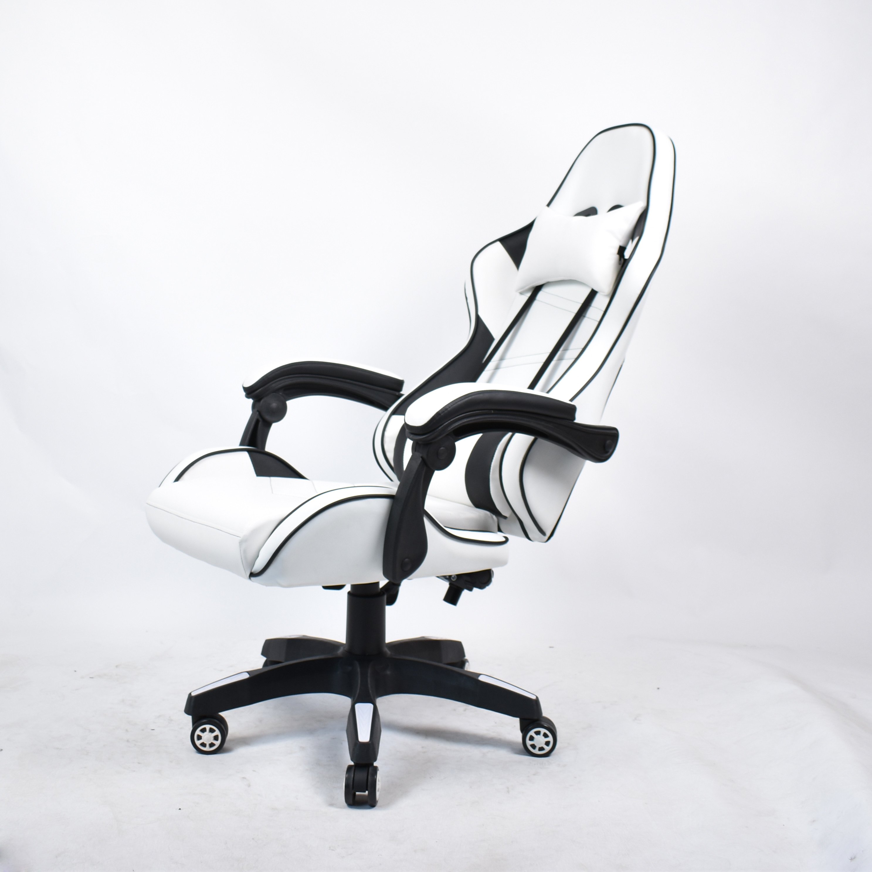 High Back PC Computer Chairs Heavy Duty Soft Height Adjustable Reclining White Gaming Swivel Chair