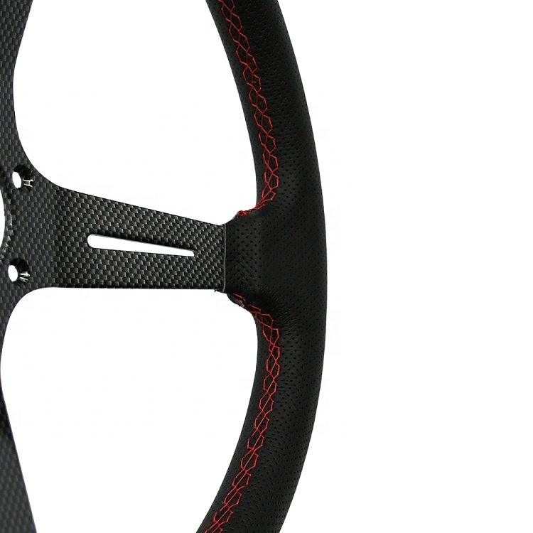 Racing Modified Accessories Deep Dish Universal Leather Racing Steering Wheel Drift Sports Steering Wheel