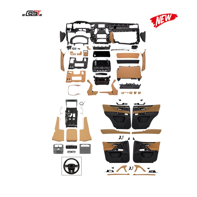 GBT Popular Lx570 to Lx600 Interior Upgrade LHD Instrument Panel Assembly Center Armrest Box Steering Wheel for 2008-2015 LX570