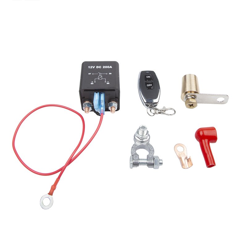 12V 250A Car Battery Breaker Wireless Remote Control Power Off Switch Start Relay Cable