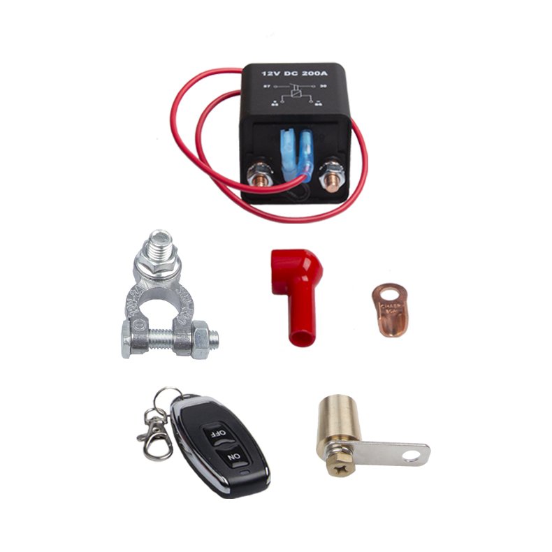 12V 250A Car Battery Breaker Wireless Remote Control Power Off Switch Start Relay Cable