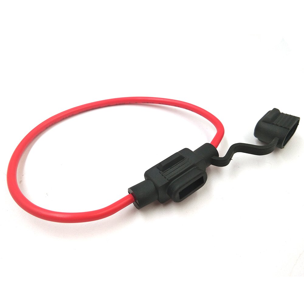 Mini Blade Fuse Holder 16 Gauge Waterproof Pigtail Inline Fuse Holder with 15A ATM Fuses