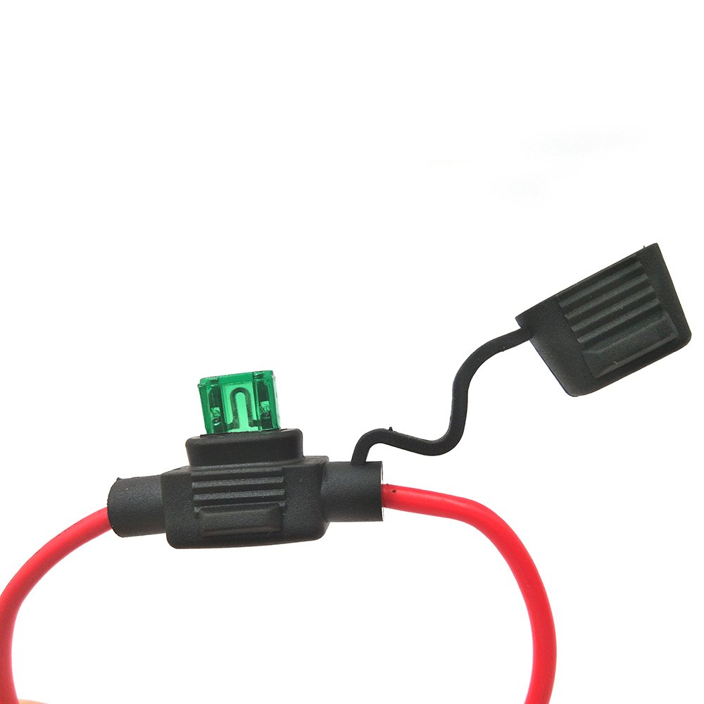 Mini Blade Fuse Holder 16 Gauge Waterproof Pigtail Inline Fuse Holder with 15A ATM Fuses
