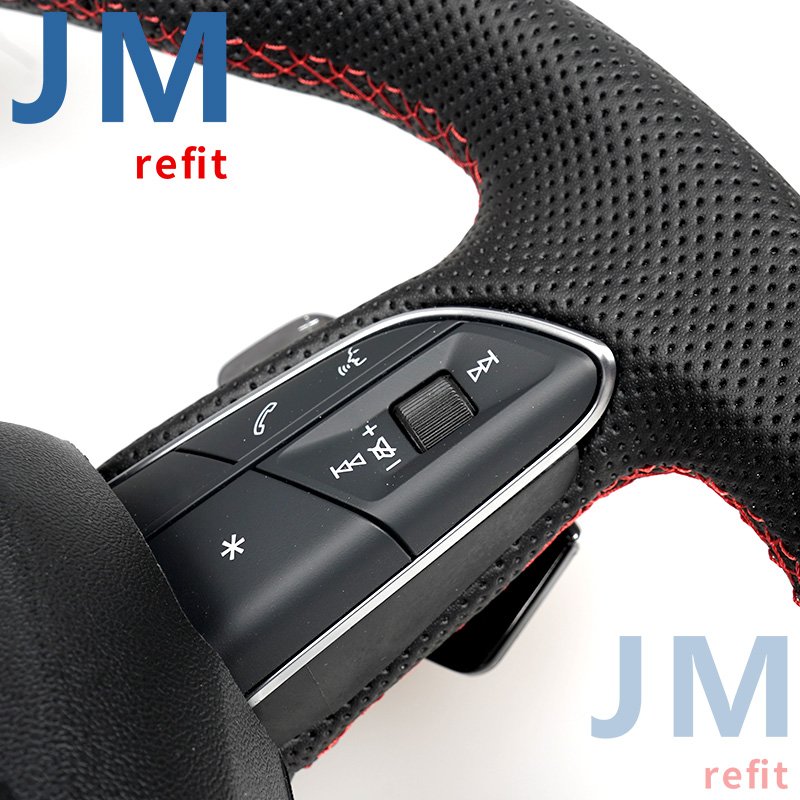 Leather Steering Wheel Upgrade Fit For Audi Rs Rs3 Rs7 A3 A4 A5 A7 Q7 Tt Tts R8 Steering Wheel Carbon Fiber