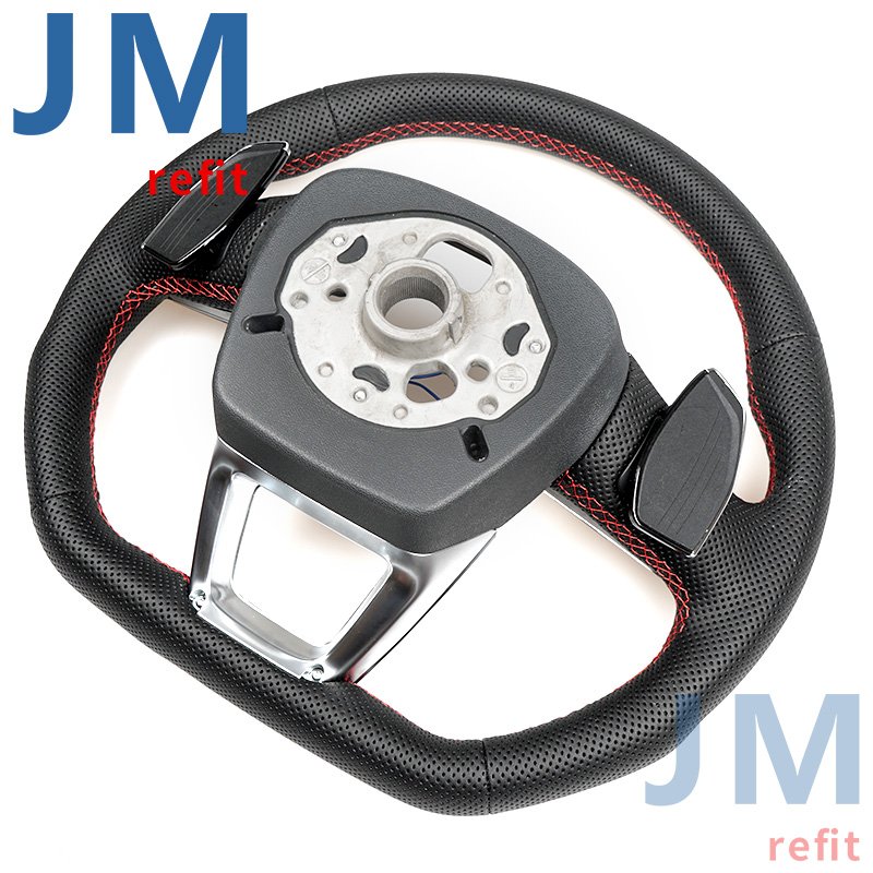 Leather Steering Wheel Upgrade Fit For Audi Rs Rs3 Rs7 A3 A4 A5 A7 Q7 Tt Tts R8 Steering Wheel Carbon Fiber