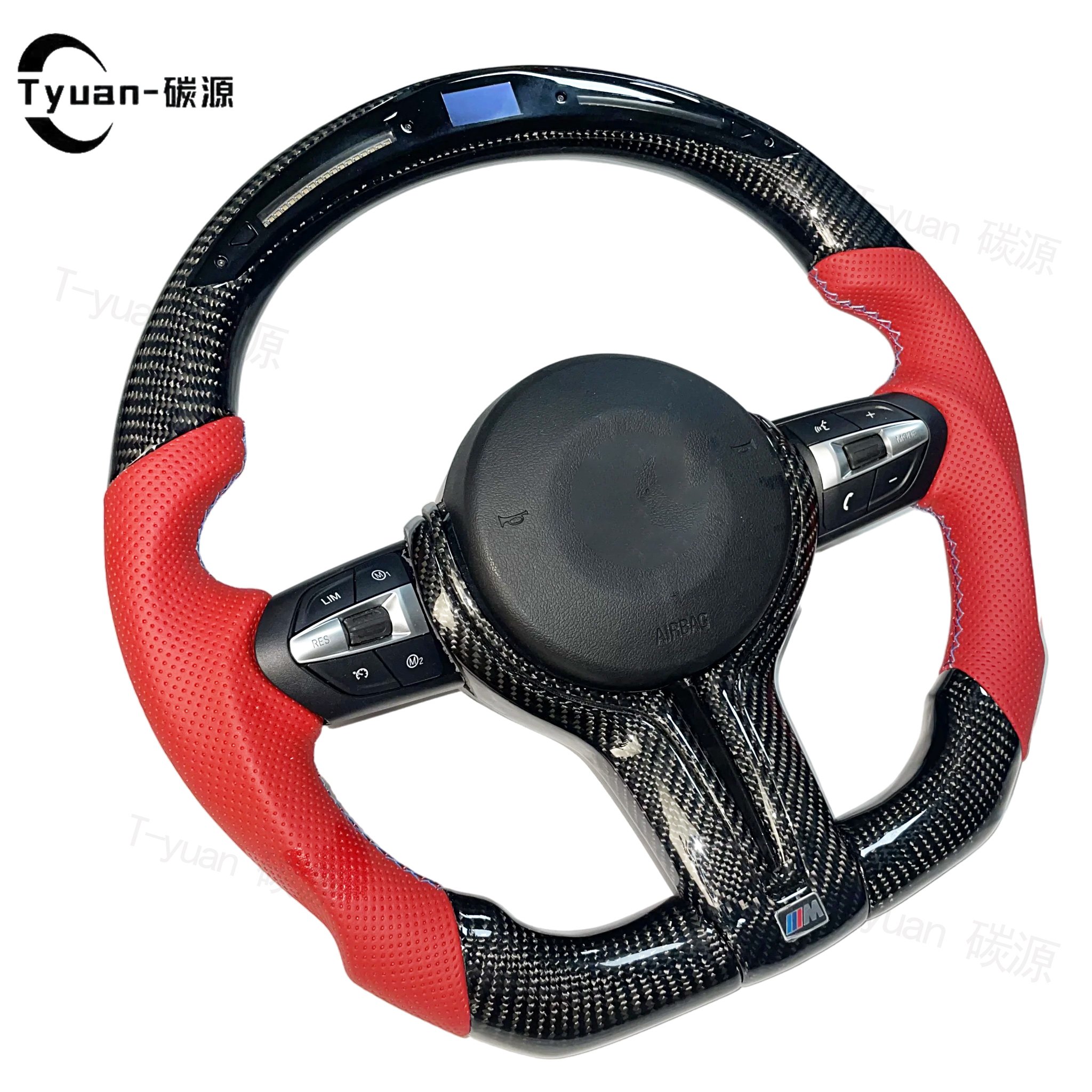 Red leather Carbon Fiber For BMW F35 F80 F10 F16 F25 F30 M3 M4 M2 M5 M7 LED Sport steering wheel