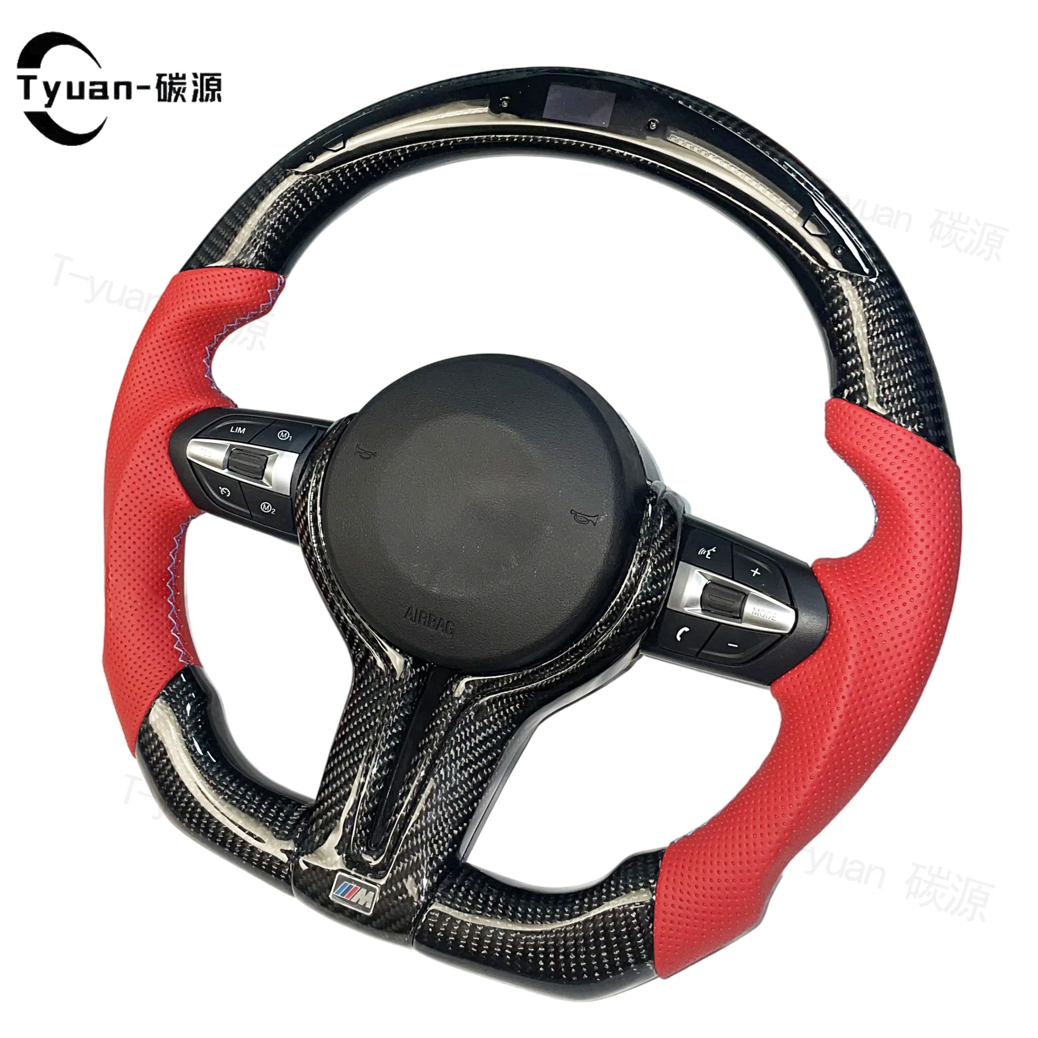 Red leather Carbon Fiber For BMW F35 F80 F10 F16 F25 F30 M3 M4 M2 M5 M7 LED Sport steering wheel