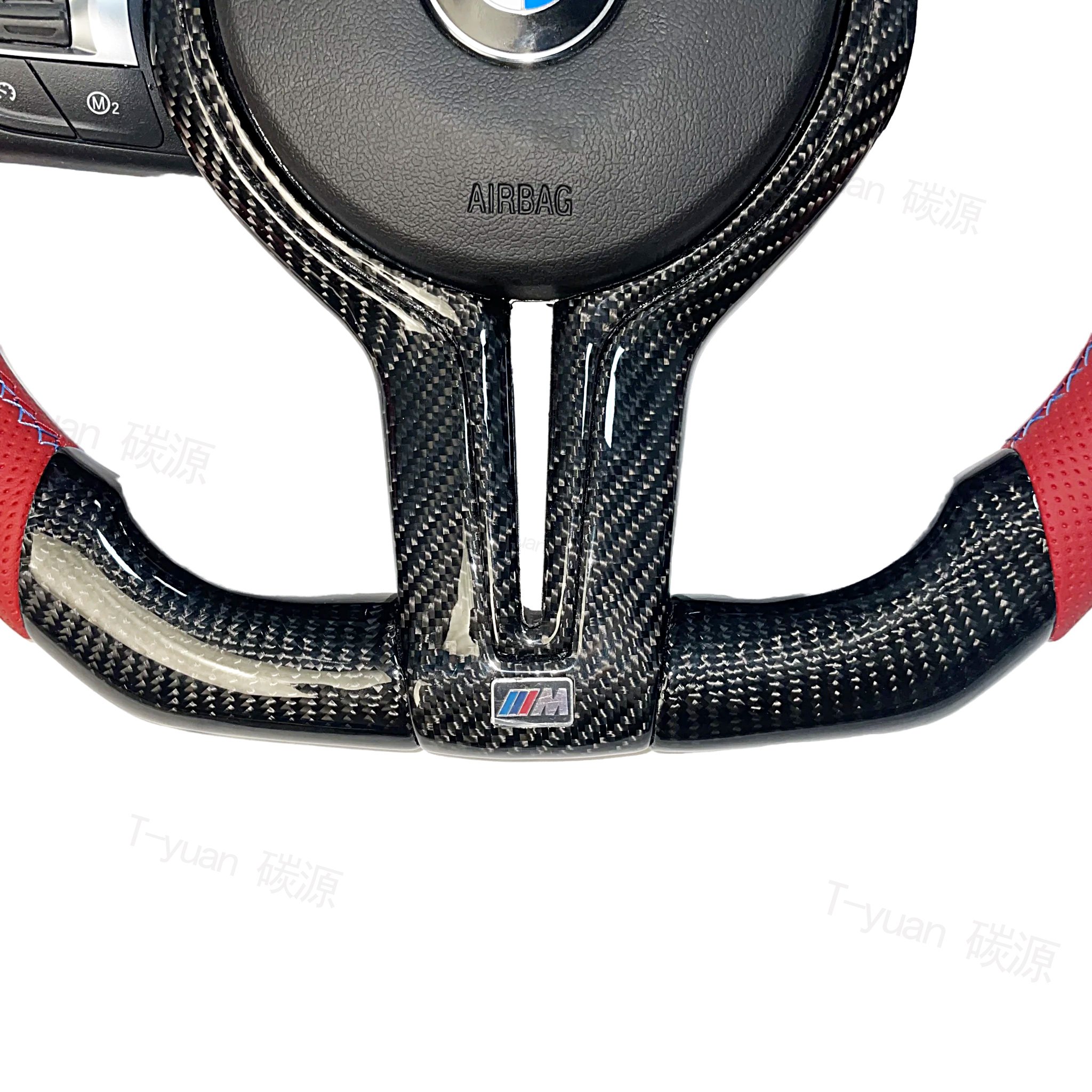 Red leather Carbon Fiber For BMW F35 F80 F10 F16 F25 F30 M3 M4 M2 M5 M7 LED Sport steering wheel