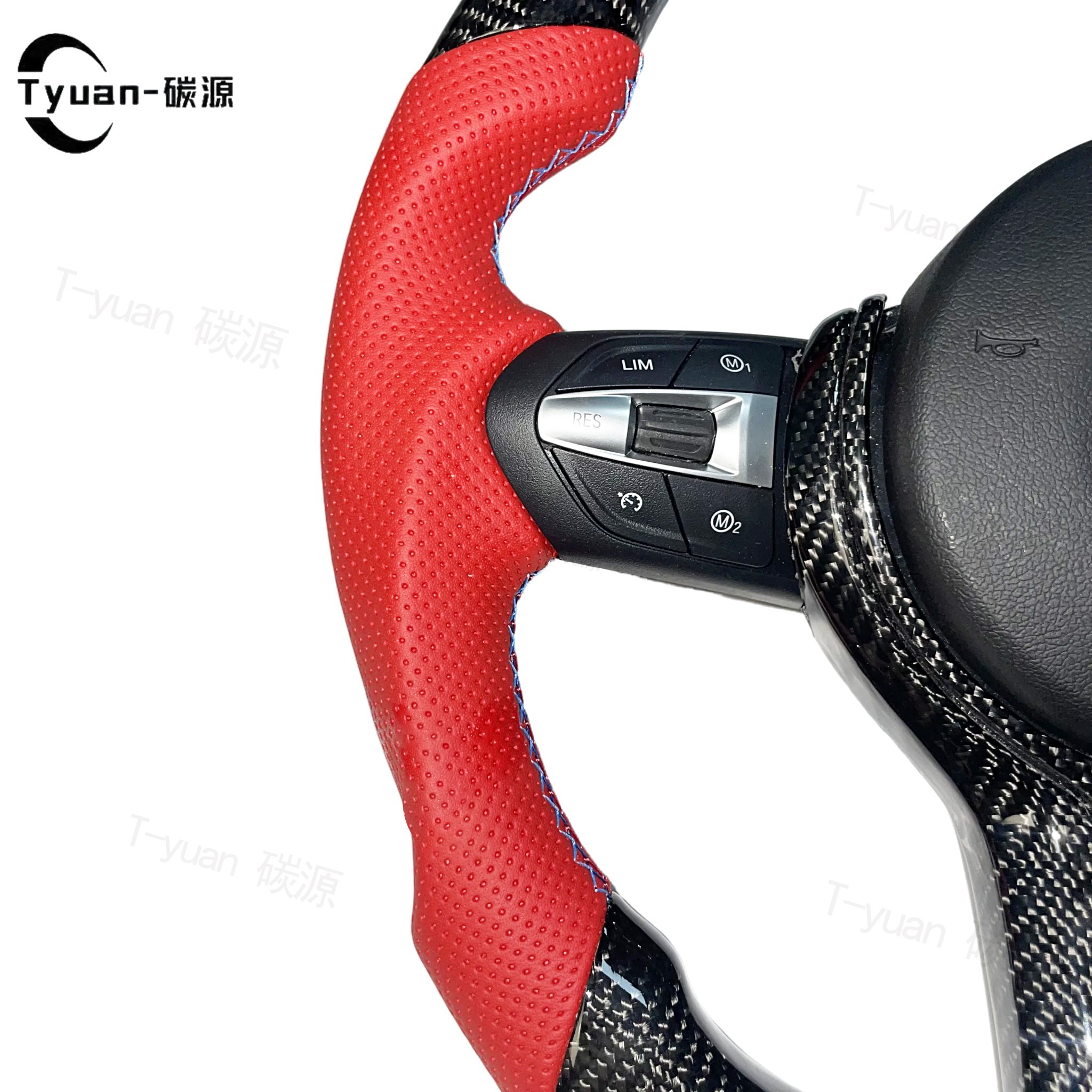 Red leather Carbon Fiber For BMW F35 F80 F10 F16 F25 F30 M3 M4 M2 M5 M7 LED Sport steering wheel