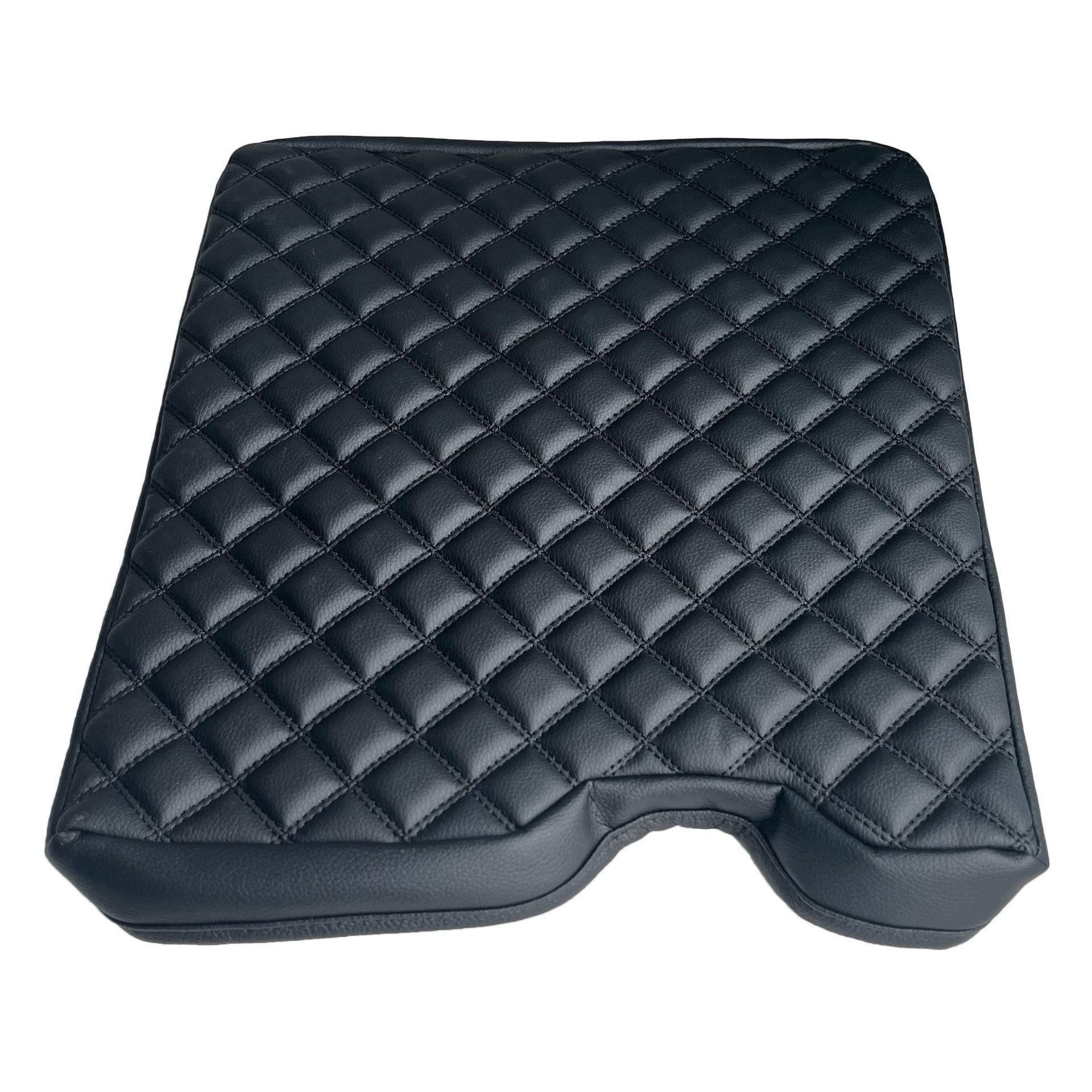 Black ABS Car Armrest Protection Pad Front Center Console Cover F150 F250 F350 F450 Jump Chair Storage Box Compatible Opp Bag