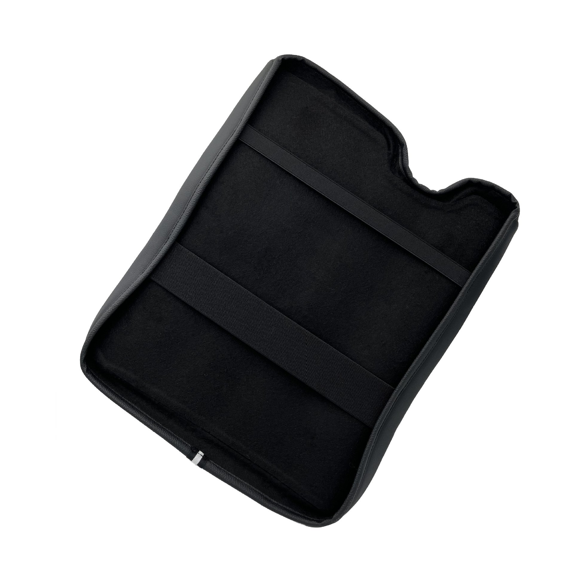 Black ABS Car Armrest Protection Pad Front Center Console Cover F150 F250 F350 F450 Jump Chair Storage Box Compatible Opp Bag