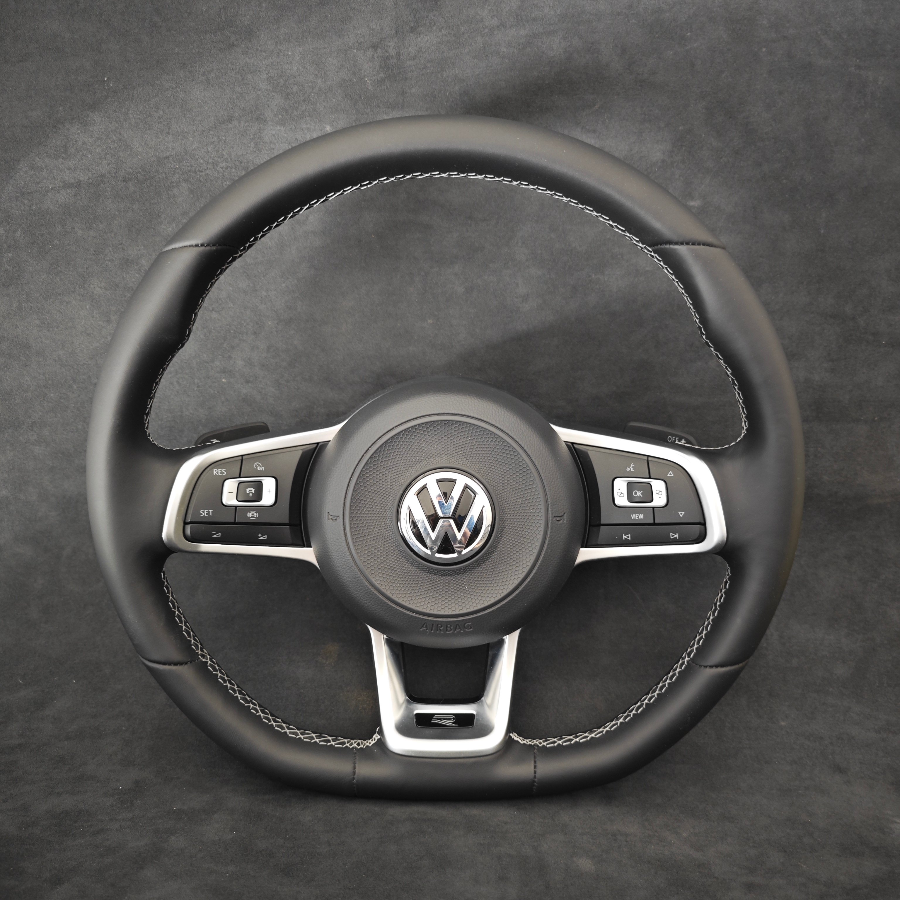 Custom Real Carbon Fiber Leather Car Steering Wheel Fit For Volkswagen VW golf 8 gti R Steering Wheel Carbon Fiber