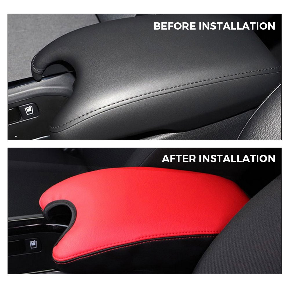 Center Console Armrest Box Cover Scratch-resistant Leather Center Console Armrest Box Cover Leather for Honda VEZEL HRV XRV